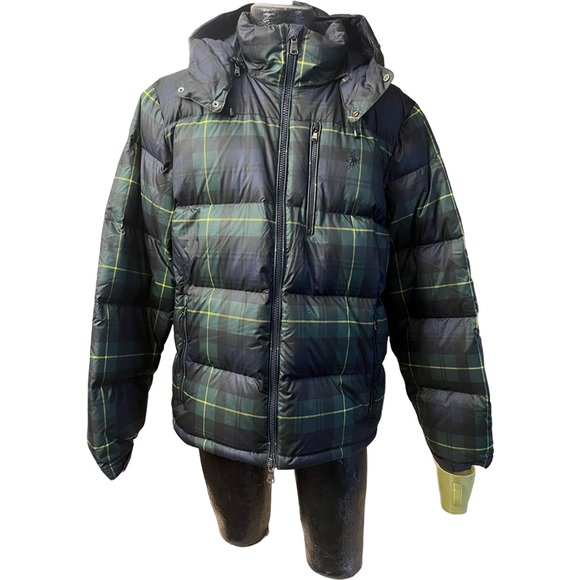 Polo Ralph Lauren tartan pattern puffer jacket - Picture 1 of 11